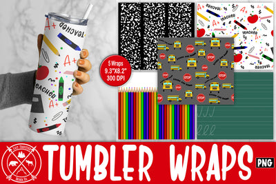 Back to school Tumbler Wrap Sublimation Bundle Sublimation Last Frontier Design Co. 