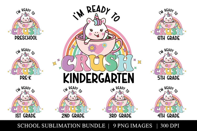 Back To School Unicorn Bundle Sublimation BijouBay 