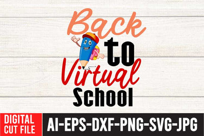 Back to Virtual School SVG Cut File SVG BlackCatsMedia 