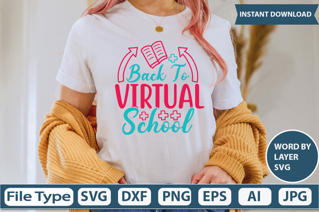 Back To Virtual School Svg Cut File SVG DesignPlante 503 