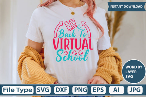 Back To Virtual School Svg Cut File SVG DesignPlante 503 