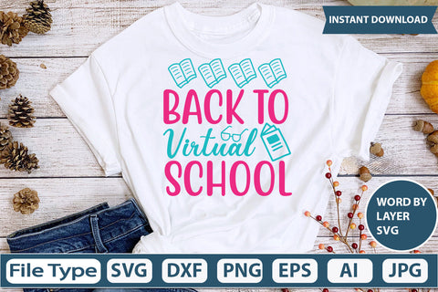 Back To Virtual School Svg Cut File SVG DesignPlante 503 