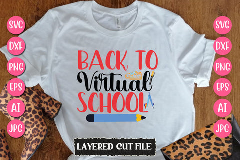 Back to Virtual School SVG Cut File SVG Newmockups 