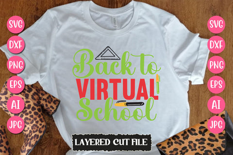 Back to Virtual School SVG Cut File SVG Newmockups 