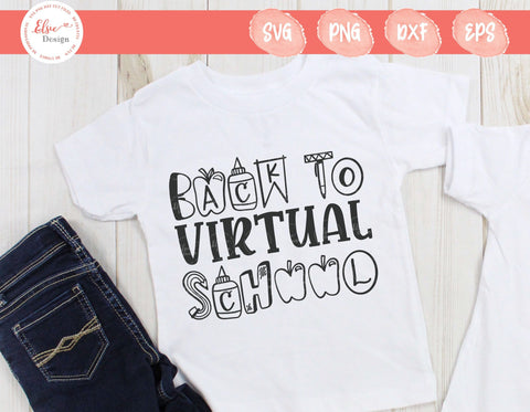 Back To Virtual School - SVG, PNG, DXF, EPS SVG Elsie Loves Design 