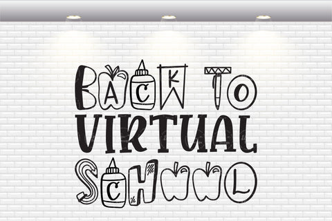 Back To Virtual School - SVG, PNG, DXF, EPS SVG Elsie Loves Design 