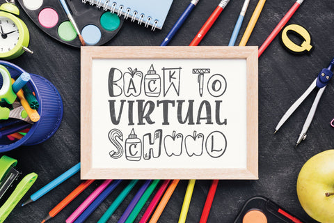 Back To Virtual School - SVG, PNG, DXF, EPS SVG Elsie Loves Design 