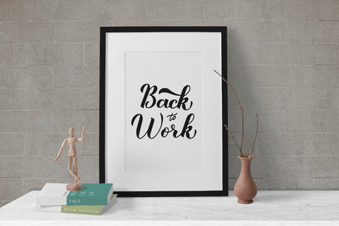 Back to Work calligraphy hand lettering SVG LaBelezoka 
