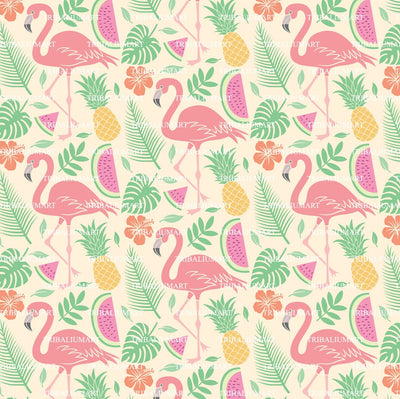 Background pattern with flamingo birds SVG TribaliumArtSF 