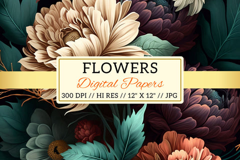 background with flowers, seamless background with flowers Digital Pattern FloridPrintables 