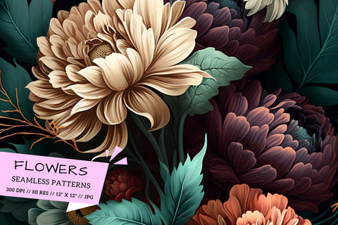 background with flowers, seamless background with flowers Digital Pattern FloridPrintables 