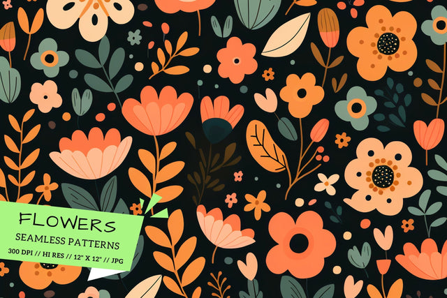 background with flowers, seamless floral pattern Digital Pattern FloridPrintables 