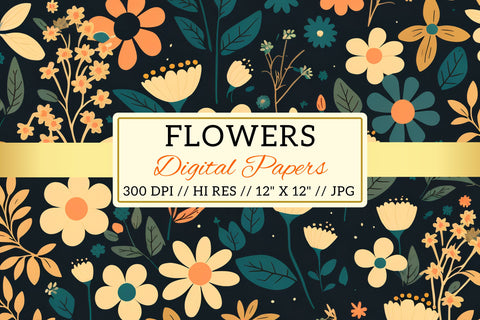 background with flowers, seamless floral pattern Digital Pattern FloridPrintables 