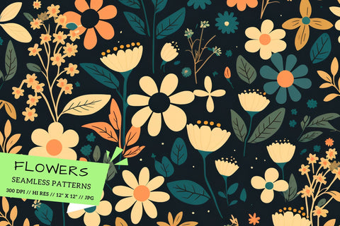 background with flowers, seamless floral pattern Digital Pattern FloridPrintables 