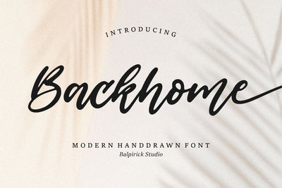 Backhome Modern Handdrawn Font Font Balpirick 