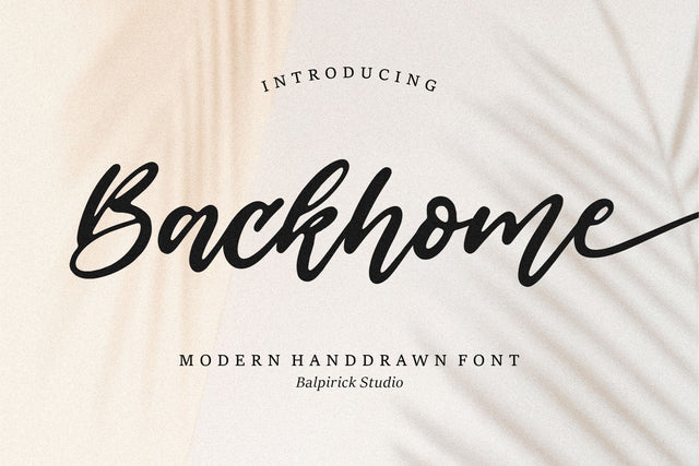 Backhome Modern Handdrawn Font Font Balpirick 