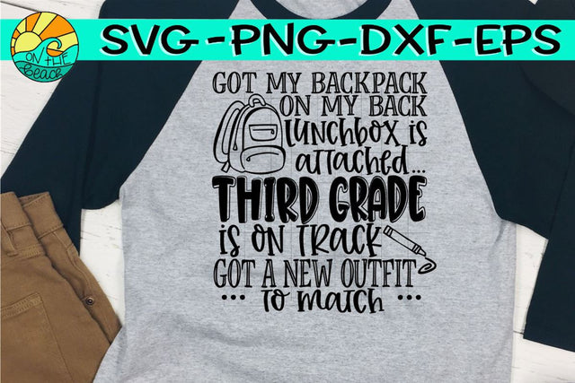 Backpack - Lunchbox - Third Grade - SVG PNG EPS DXF SVG On the Beach Boutique 