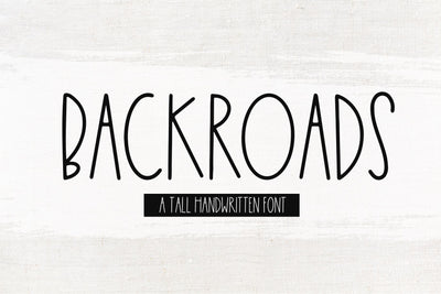 Backroads - A Tall Skinny Font Font KA Designs 