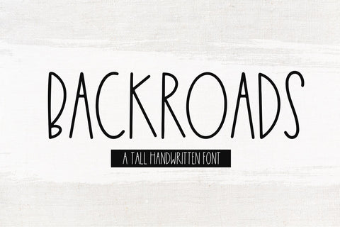 Backroads - A Tall Skinny Font Font KA Designs 