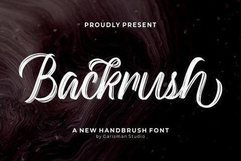 Backrush – Handbrush Script Font Garisman Studio 
