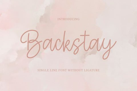 Backstay - a Single Line Font Font nhfonts 