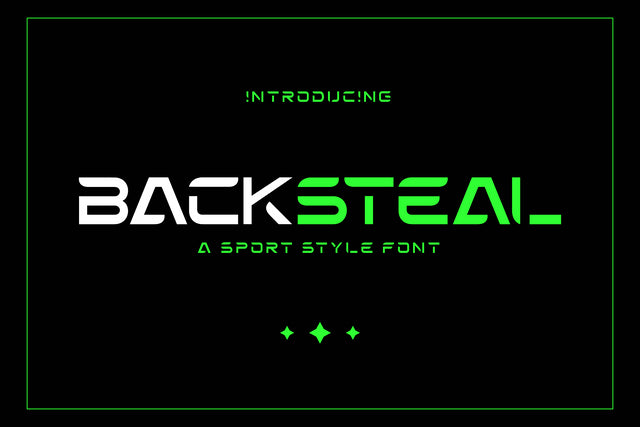 Backsteal - Sport Style Font Font ahweproject 