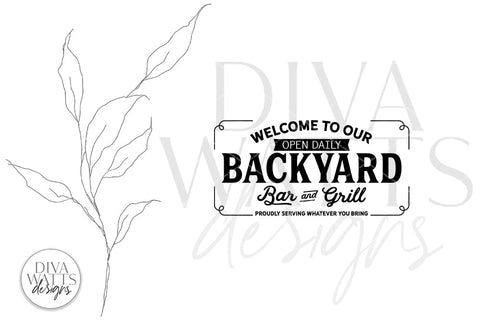 Backyard Bar and Grill SVG Diva Watts Designs 