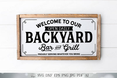 Backyard Bar and Grill SVG Diva Watts Designs 