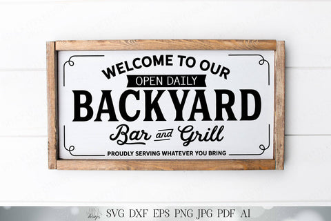 Backyard Bar and Grill SVG Diva Watts Designs 