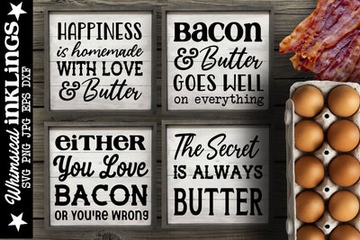 Bacon and Butter SVG Set SVG Whimsical Inklings 
