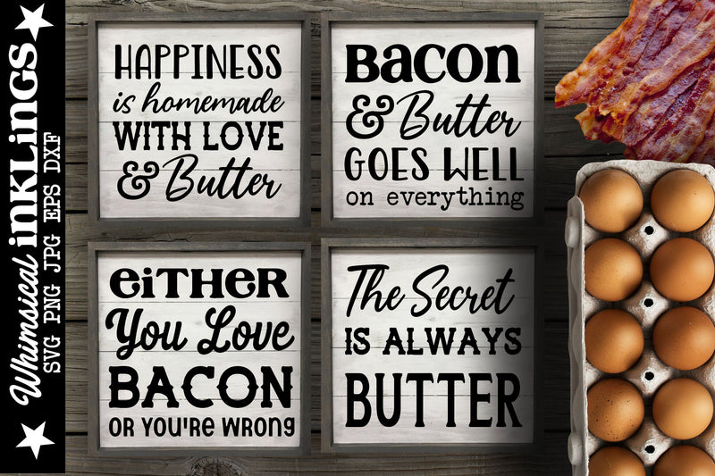 Bacon and Butter SVG Set SVG Whimsical Inklings 