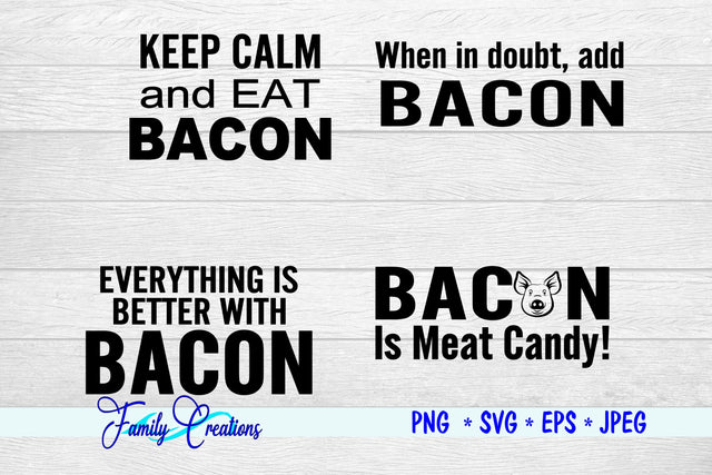 Bacon Pot Holder Sayings SVG Family Creations 