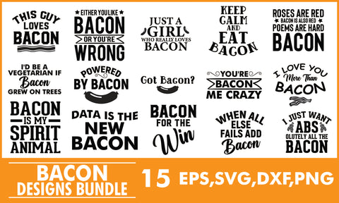 Bacon SVG Designs Bundle SVG PatternFeed8 