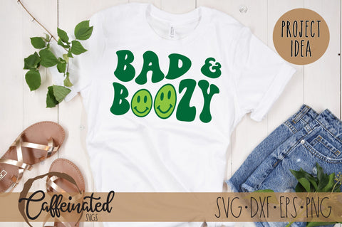 Bad And Boozy St Patricks SVG SVG Caffeinated SVGs 