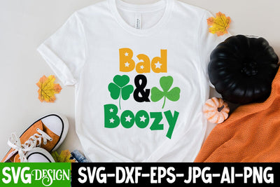 bad &broozy SVG Cut File, St.Patrick's Sublimation PNG, St.Patrick's Flag SVG Cut File, St.Patrick's Clipart PNG SVG BlackCatsMedia 