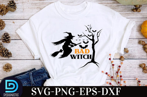 bad witch, Halloween T shirt Design, SVG DESIGNISTIC 