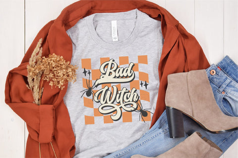 Bad Witch SVG Retro Halloween Witchy Shirt Design for Cricut SVG OrangeBrushStudio 