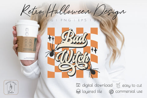 Bad Witch SVG Retro Halloween Witchy Shirt Design for Cricut SVG OrangeBrushStudio 
