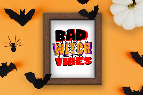 Bad Witch Vibes- Halloween Sublimation Design Sublimation Happy Printables Club 