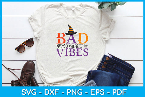 Bad Witch Vibes Halloween Sublimation SVG PNG PDF Cut File SVG Creativedesigntee 