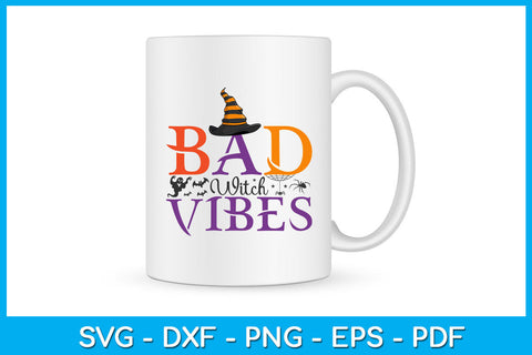 Bad Witch Vibes Halloween Sublimation SVG PNG PDF Cut File SVG Creativedesigntee 