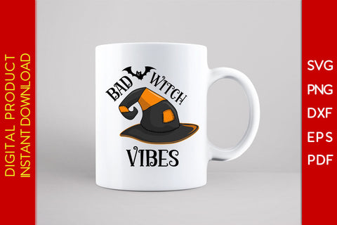 Bad Witch Vibes Halloween SVG PNG PDF Cut File SVG Creativedesigntee 