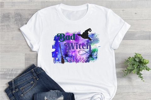 Bad Witch Vibes PNG | Halloween Sublimation Design Sublimation B Renee Design 