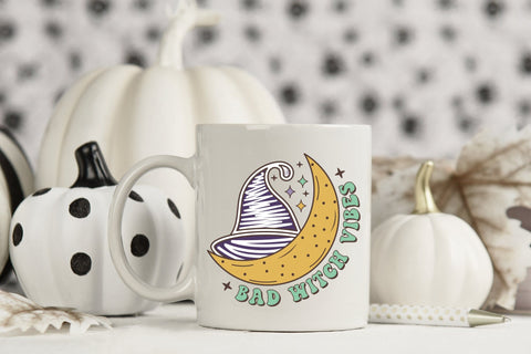Bad Witch Vibes - Retro Halloween Sublimation Sublimation CraftLabSVG 