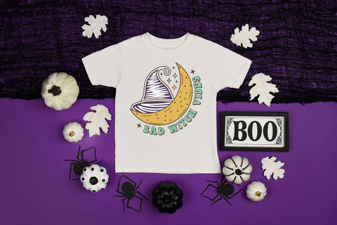 Bad Witch Vibes - Retro Halloween Sublimation Sublimation CraftLabSVG 