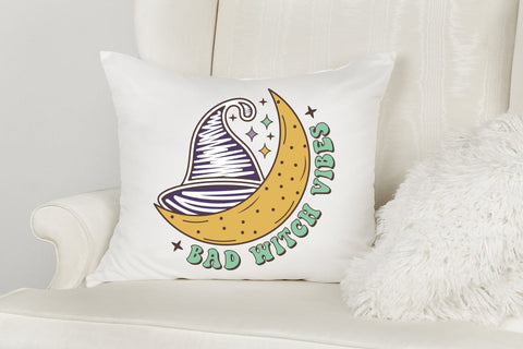 Bad Witch Vibes - Retro Halloween Sublimation Sublimation CraftLabSVG 