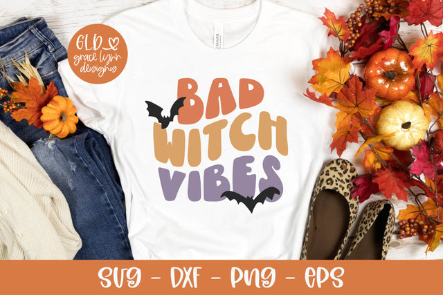 Bad Witch Vibes - Retro Halloween SVG SVG Grace Lynn Designs 