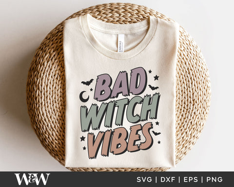 Bad Witch Vibes SVG | Halloween Shirt SVG SVG Wood And Walt 