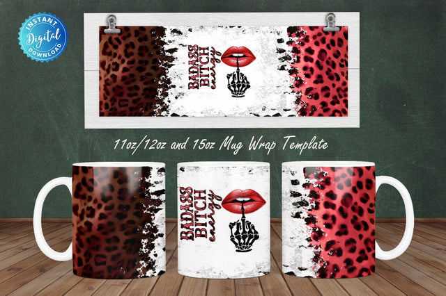 Badass bitch energy 11, 12 & 15 Oz Mug Sublimation Sublimation Regulrcrative 