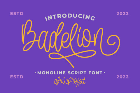 Badelion - Stylish and Delicate Script Font ahweproject 